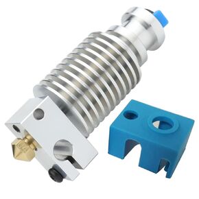 V6 J-Head All Metal Hotend -Titanium Copper Bimetal Heatbreak Brass Nozzle 0.4mm Compatible with Voron 2.4 / Trident Prusa i3 MK3 MK3S MK2S 3D Printer Acessories