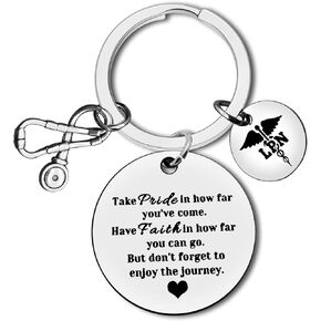 Licensed Practical Nurse Gift LPN Keychain Soon to Be Nurse Gifts Graduation Gift Inspirational Gift for Licensed Practical Nurse Student Future Nurse Keyring Medical School Christmas Graduation Gift