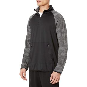 Hickey Freeman Men's Camo Jacquard Sleeve Quarter Zip