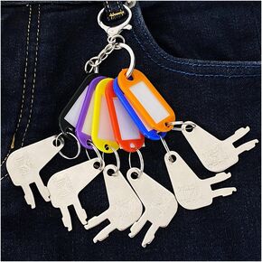 8H-5306 cat Key Compatible with Caterpillar Includes Keychain & Tag(6 Pack)