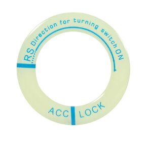 for Glow in The Dark Ignition Ring Ignition Switch Trim, Car Motorcycle Luminous Ignition Switch Key Ring Circle Cover Trim Universal(Green Light Blue Word)