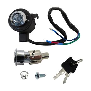 Black Ignition Key Switch Tail Box Lock Set with Key 71441-94 for 2011-2017 Harley-Davidson Sportster 883 Super Low XL883L