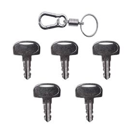 5 Pcs 601 Ignition Key Fit for Caterpillar Stacker Ferris Mower Vermeer Sany Mini Excavator Broderson Crane Bluebird School Bus Polaris Snowmobile