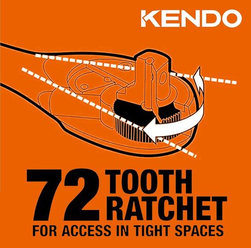 Kendo 42-Pieces 3/8’’ & 1/4" Dr. Ratchet Socket Wrench Set - CRV SAE & Metric Sockets & Accessories + 72 Tooth Reversible Quick Release Wrench - Premium Carry Case Included in Kuwait