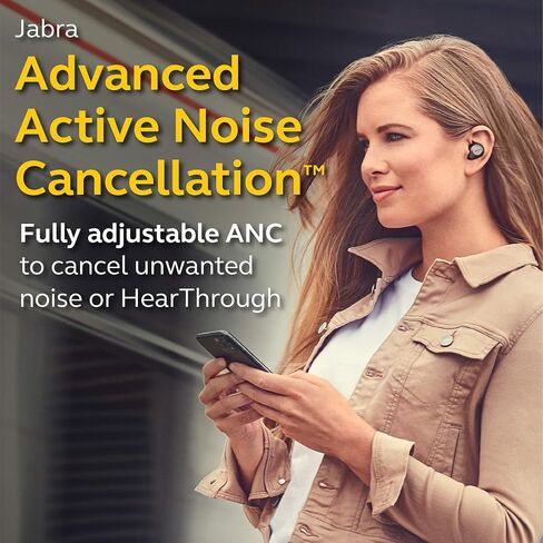 سماعات أذن بلوتوث لاسلكية Jabra Elite 85t - سماعات أذن متقدمة بخاصية إلغاء الضوضاء للمكالمات والموسيقى مع علبة شحن ووسادات شحن لاسلكية - رمادي (متجدد) in Saudi Arabia