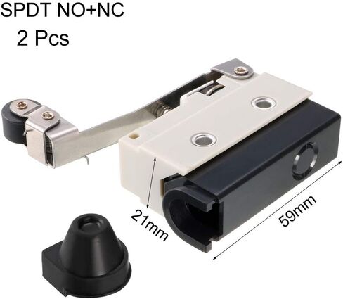 Uxcell 2 قطعة AZ-7124 SPDT 1NO + 1NC طويل المفصلي الأسطوانة رافعة نوع لحظة مايكرو الحد التبديل in Saudi Arabia