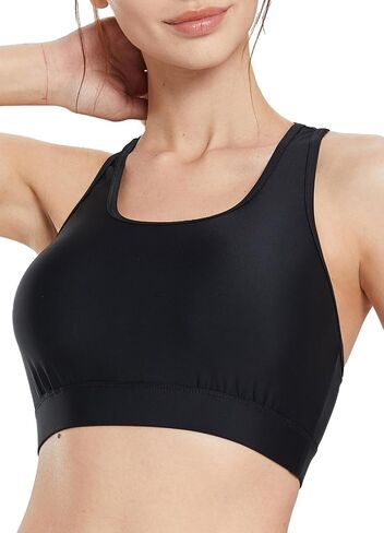 BALEAF Women's UPF 50+ Swim Bra Modest Bikini Top Quick Dry Workout Sport Bra Under Rash Guard in Kuwait