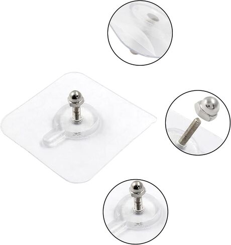 Hitefu 20pcs Self-Adhesive Hooks, Heavy Duty Wall Hooks for Hanging, Screw Free Sticker, Waterproof Picture Hanging Hooks Seamless Screws for Wall Mount, Reusable for Kitchen, Bathroom, Home, Office in Saudi Arabia