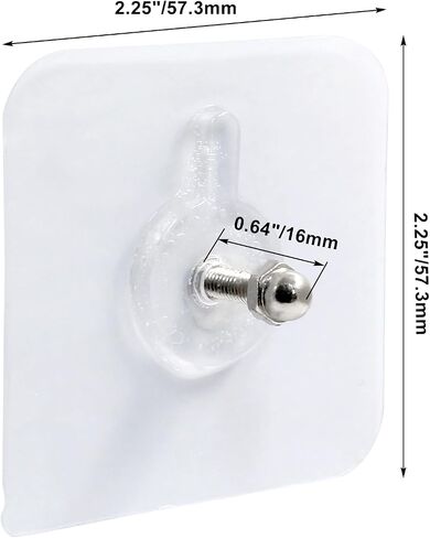 Hitefu 20pcs Self-Adhesive Hooks, Heavy Duty Wall Hooks for Hanging, Screw Free Sticker, Waterproof Picture Hanging Hooks Seamless Screws for Wall Mount, Reusable for Kitchen, Bathroom, Home, Office in Saudi Arabia