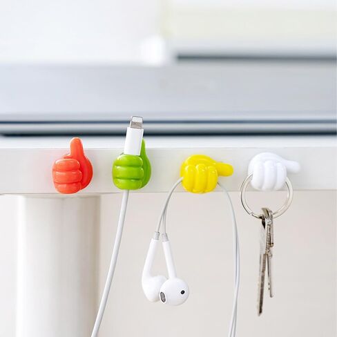 40 قطعة من خطافات حائط الإبهام المصنوعة من السيليكون، خطاف إبهام ذاتي اللصق، خطافات حائط متعددة الوظائف لسماعات الرأس وكابل تخزين الحائط في المنزل والمكتب in Kuwait