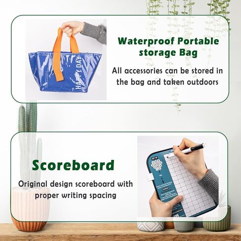 مجموعة ألعاب الرمي الخشبية المرقمة، لعبة الرمي لعبة البولينج مع لوحة النتائج وحقيبة الحمل، لعبة الشاطئ في الفناء الخلفي للعائلة والحفلات in Kuwait