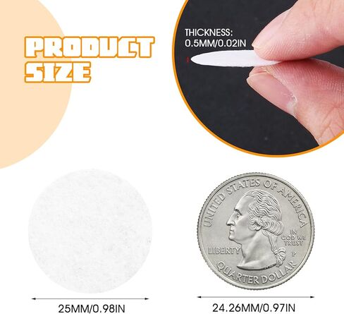 200 قطعة من دوائر اللباد المستديرة البيضاء من Aster، وسادة حرفية مصنوعة من اللباد مسبقًا مقاس 25 مم، دائرة سميكة ناعمة من اللباد للحرف اليدوية، مشاريع الخياطة اليدوية، التشطيب الحرفي in Kuwait