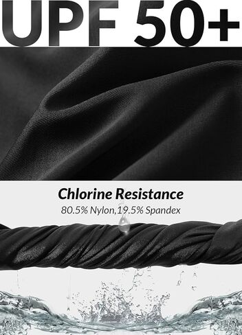 BALEAF Women's High Waisted Adjustable Drawstring Ruffle Swim Skirt Bottoms Modest Tummy Control Swim Skort with Pocket Liner in Kuwait