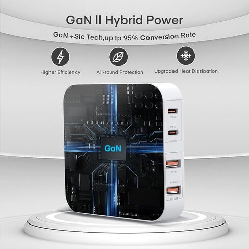 USB C Charger, 100W Fast Charger (PI GaN), 4-Port Compact USB Wall Charger for MacBook Pro/Air, iPad Pro, Huawei,Galaxy, iPhone, Google,Steam Deck, and More, White in Saudi Arabia