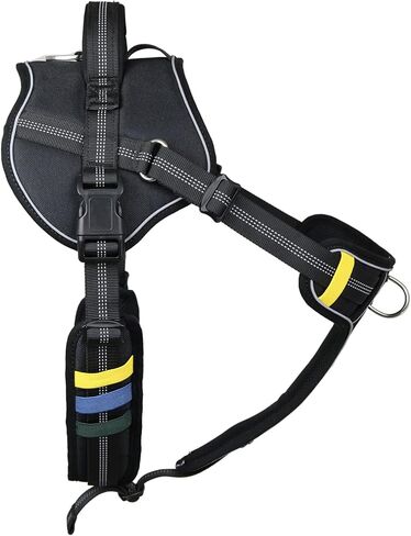 No-Pull Small Dog Harness - Tatical Dog Harness for Small Dog with Handle, Freedom No Pull Escape Proof Dog Vest Harness, Front Clip Reflective Adjustable Service Dog Harness(Black, Small) in Saudi Arabia