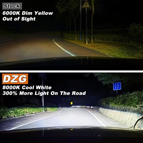 مصابيح أمامية DZG D3S HID، 8000K أبيض بارد ساطع 35 وات، لمبة بديلة زينون عالية الشعاع ومنخفضة، حزمة من 2 in Kuwait