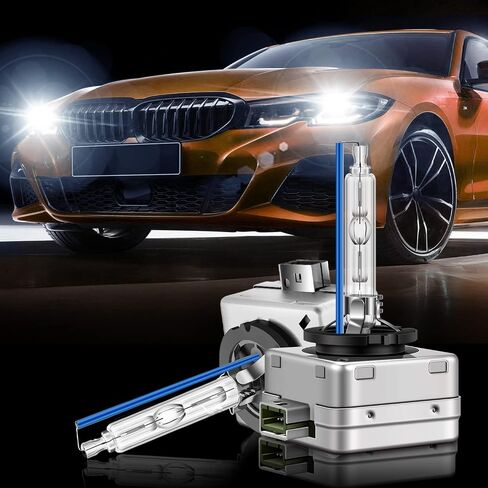 مصابيح أمامية DZG D3S HID، 8000K أبيض بارد ساطع 35 وات، لمبة بديلة زينون عالية الشعاع ومنخفضة، حزمة من 2 in Kuwait