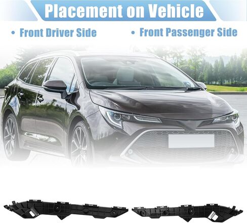 uxcell 1 Pair Left Right Side Rear Bumper Mounting Support Bracket No.5215502110/5215602100 for Toyota Corolla 2009-2013 in Saudi Arabia