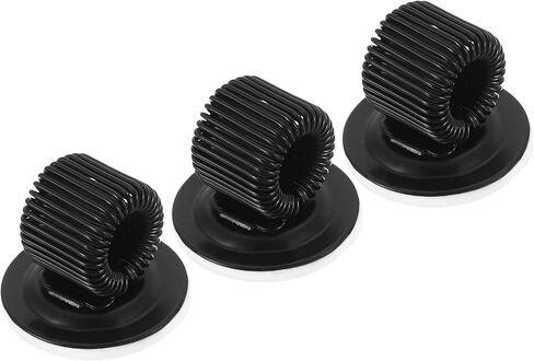 PATIKIL Pen Holder Clips, 2Pcs Metal Self Adhesive Spring Loop Pencil Organizer for Office Wall Refrigerator Whiteboard Map, Black in Saudi Arabia