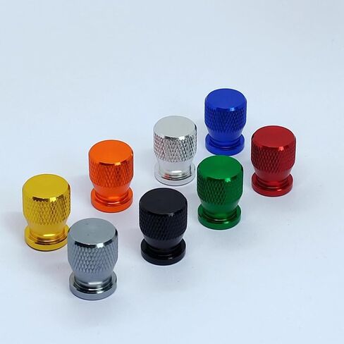 Tire Valve Stem Caps, Anodized Aluminum Wheel Valve Covers Accessories, Corrosion Resistant Leak-Proof, Universal for Cars, SUVs, Bikes, Trucks and Motorcycles 4PCS (Titanium Color) in Saudi Arabia