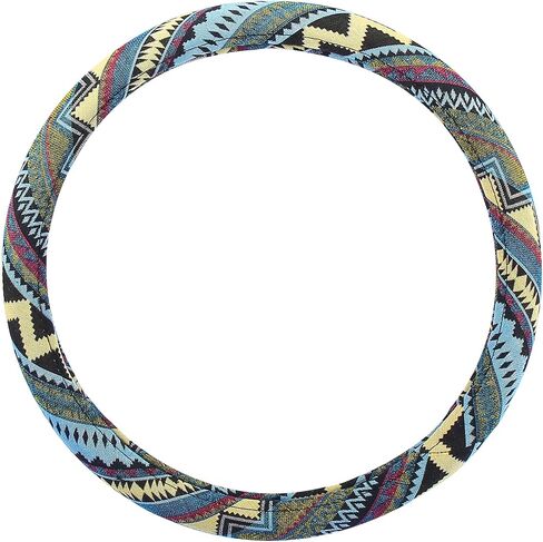 X AUTOHAUX 40cm 16 Inch Universal Steering Wheel Cover for Cars Trucks SUV Ethnic Style Multicolor Printing Pattern in Saudi Arabia
