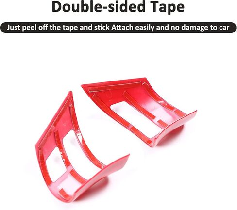 ABS Car Steering Wheel Button Frame Sticker For Chevrolet Corvette C6 2005-2013 Interior Steering Wheel Decoration Accessories (Red) in Saudi Arabia