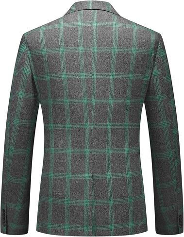 Mens Plaid Blazer Sports Coat Casual Slim Fit Checkered Blazer for Men Wedding in Kuwait