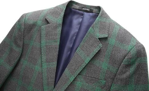 Mens Plaid Blazer Sports Coat Casual Slim Fit Checkered Blazer for Men Wedding in Kuwait