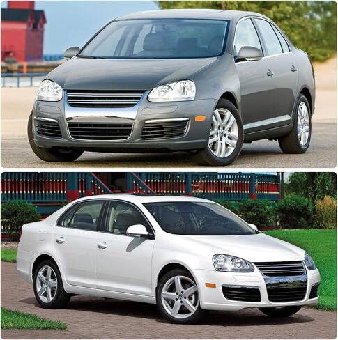 Headlights Assembly Compatible With 2005 2006 2007 2008 2009 2010 Volkswagen Jetta Type 5 Wagon GTI 08-09 Wagon / 06-09 Golf Rabbit Chrome Housing Clear Reflector Replacement Pair in Saudi Arabia