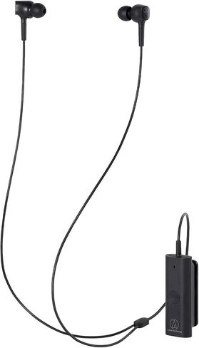 Audio-Technica ATH-ANC100BT QuietPoint Wireless In-Ear Active Noise-Cancelling Headphones, Black in Saudi Arabia