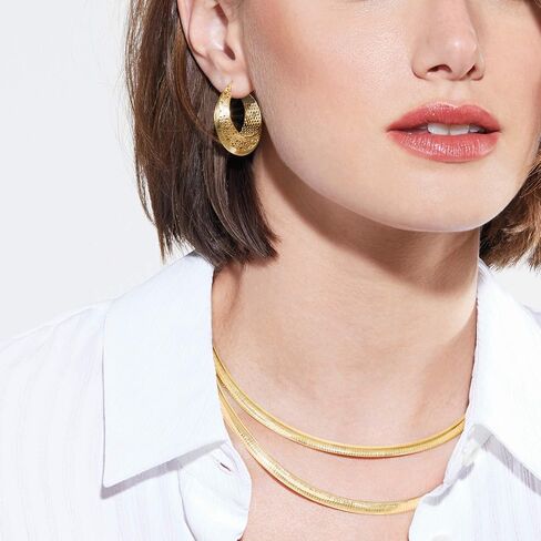 Ross-Simons Italian 14kt Yellow Gold Floral Filigree Hoop Earring in Saudi Arabia