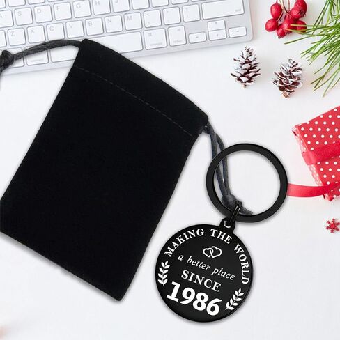 هدايا عيد الميلاد الثامن والثلاثين - سلسلة مفاتيح عيد ميلاد ولدت في عام 1986 - هدايا عيد ميلاد للرجال والنساء بعمر 38 عامًا - هدية عيد ميلاد عام 1986 in Kuwait