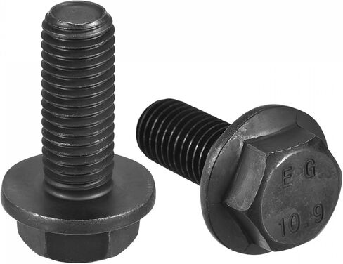 uxcell Metric M14x35mm Hex Flange Bolts, 4pcs 10.9 Grade Carbon Steel Hexagon Head Screws in Saudi Arabia