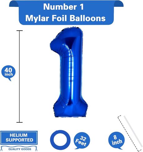 بالون عملاق باللون الأزرق الداكن رقم 4، بالونات هيليوم مايلر من رقائق معدنية مقاس 40 بوصة لحفلات أعياد الميلاد، ديكورات عيد الميلاد الرابع للأطفال، لوازم تزيين حفلات الذكرى السنوية (أزرق داكن رقم 4) in Kuwait