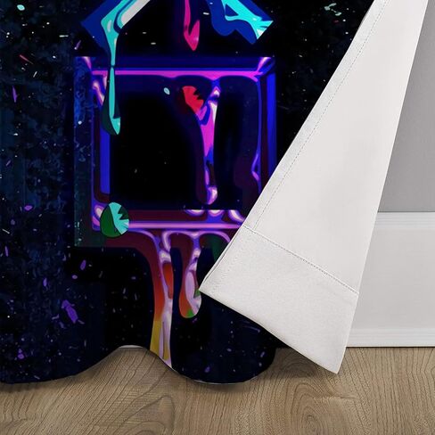KKH Video Game Art Blackout Curtains for Room Decor, Gaming Modern Buttons Creativity Gamepad Rod Pocket Thermal Insulated Drapes Darkening Window Curtain Drape for Boys Bedroom W42xL63 Inch in Saudi Arabia