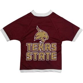 All Star Dogs NCAA Texas State Bobcats Athletic Mesh Dog Jersey