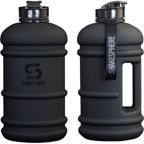 SHAKESPHERE Large Sports Water Bottle - BPA Free Hydration Jug, Black - Ideal for Sports, Camping, Outdoor, Biking & Kids…