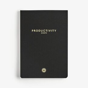 3-Month Productivity Planner Sheets, Productivity Tools for Time-Management and Mindfulness, Tear-Out To-Do List, A5 Undated Sheets, Black - Intelligent Change
