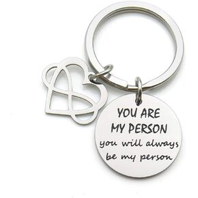 You Are My Person You Will Always Be My Person Best Friends Gift Stainless Steel Pendant Keychain