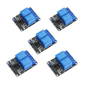 5PCS 2 Channel 5V Relay Module 10A with Optocoupler Low Level Trigger Expansion Board for Arduino R3 MEGA 2560 1280 DSP ARM PIC AVR DSP Electronic STM32 Raspberry Pi