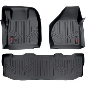 Rough Country Floor Mats for 2008-2010 Ford Super Duty | Crew Cab - M-52102 Black