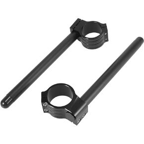 Motoforti 1 Pair 52mm Motorcycle Handlebar Adjustable Motorbike Clip Ons Handle Bar Universal Replacement Black