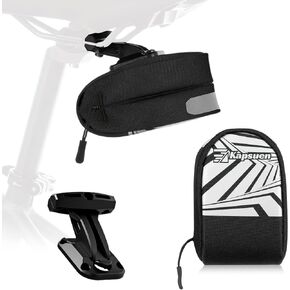 Bike Seat Bag, Bike Saddle Bag, Bike Bag under Seat with Quick-release Mounting System for Mountain Road Bikes and Commuter, 600D Nylon Waterproof Coating Durable Fabric Holds Essential Tools