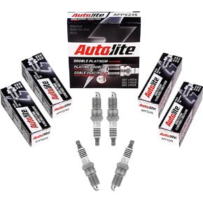 Autolite APP5245 Double Platinum Automotive Replacement Spark Plugs (4 Pack)