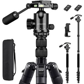 Tripod for Camera, 83" Camera Tripods & Monopods with Metal Handle, Professional Aluminum Camera Tripod, Heavy Duty Tripod for DSLR Camera Lasers Spotting Scope Binoculars Telescope, Payload 35Lb