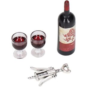 Miniature red Wine Toy Model Dollhouse Model red Wine Set Mini Dollhouse Decor Bottle Opener Exquisite red Wine Bottle for Bedroom Box