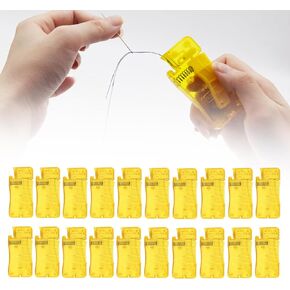 APCGSM 20Pcs Automatic Needle Threaders for Hand Sewing, Easy Needle Threader Tool Sewing Accessories, Simple Self-Thread Guide Threader Tool for Hand Stitching, Sewing Machine (Yellow)