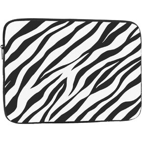 Black and White Zebra Print 17 inch Portable Laptop Sleeve Compatible with MacBook Air Notebook Computer Case for Men Women College School Students