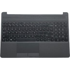 Replacement Laptop Upper Case Palmrest Non-Backlit Keyboard Touchpad Assembly Part for HP Probook 250 255 G8 G9 M31099-001 AP2H8000E60 Gray