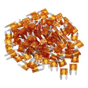 Car Fuse Blade Style Fuses 5A Mini Fuse Durable Short Circuit Protection Orange 100Pcs